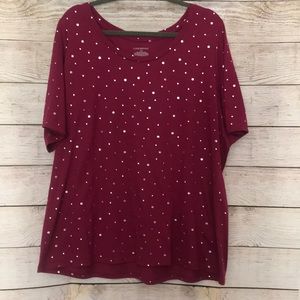 Lane Bryant foil tee